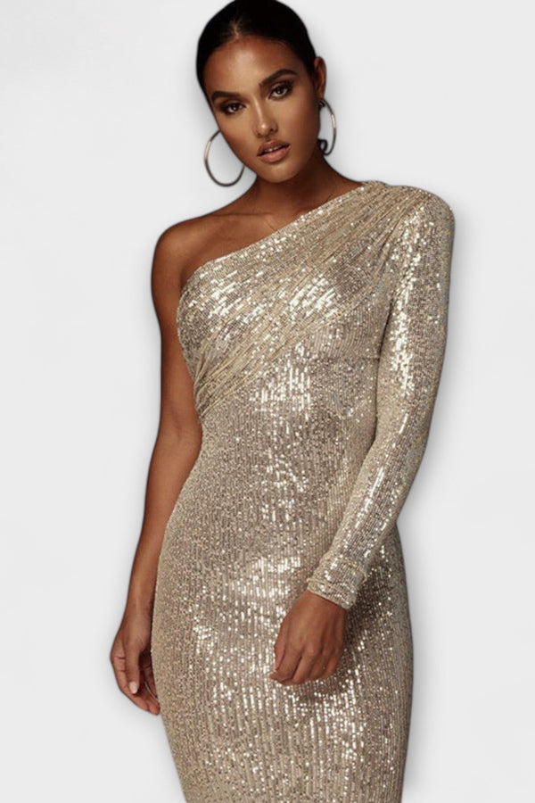 Evening Dress with Wrap Bodice