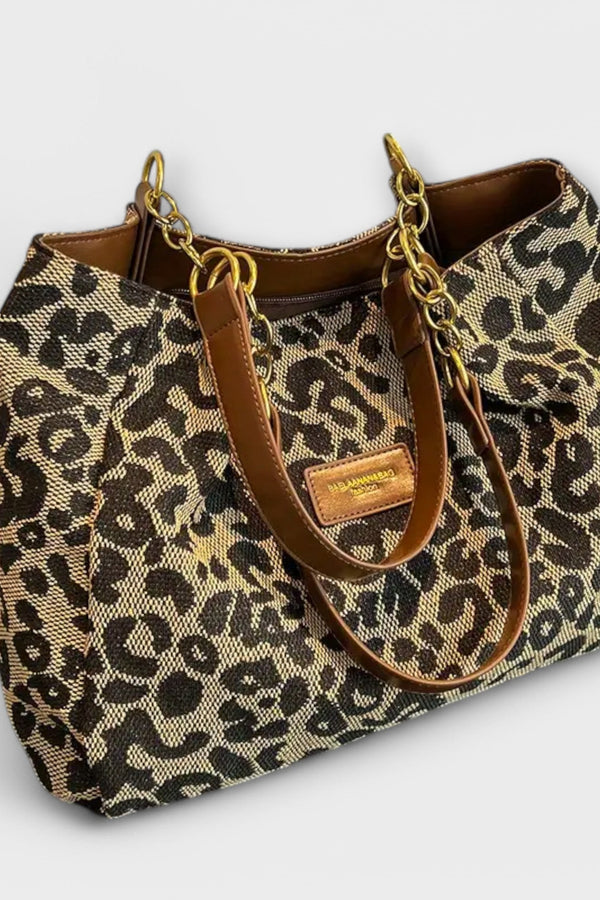 Claire - Leopard Canvas Bag