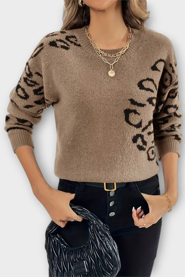 Casual sweater with lion design