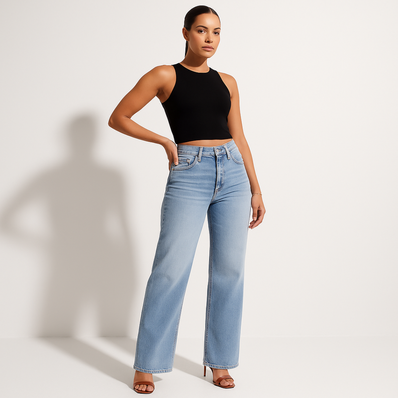 Claire® Mid-low Rise Stretch Jeans
