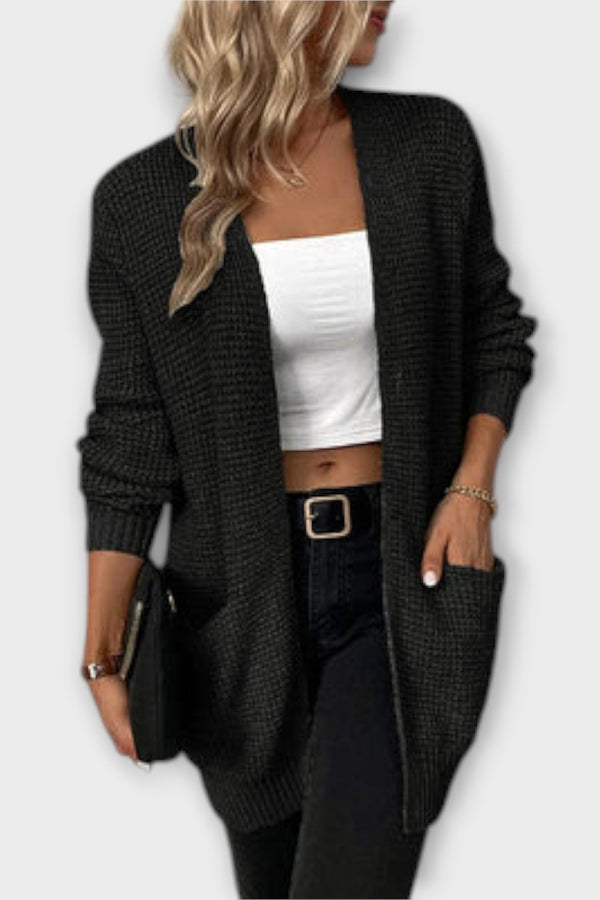 Casual knitted cardigan with pockets