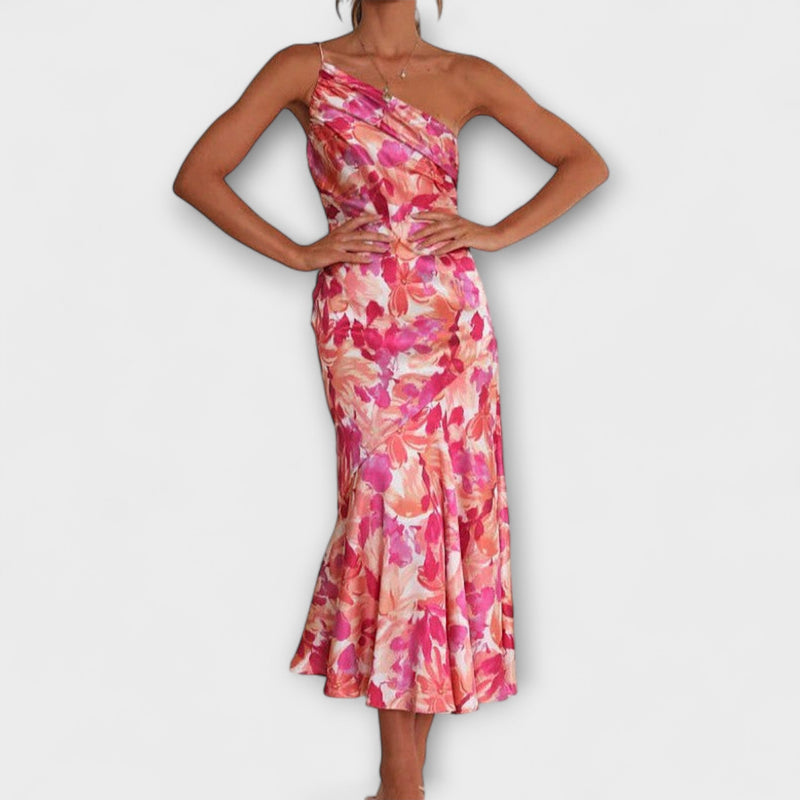 Tabea - Asymmetrical Floral Print Dress