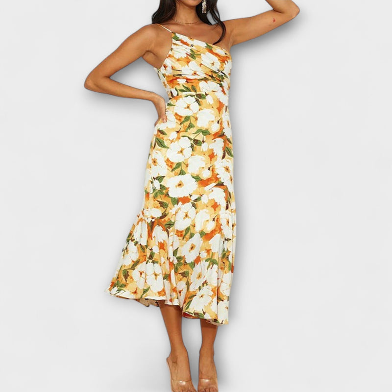 Tabea - Asymmetrical Floral Print Dress