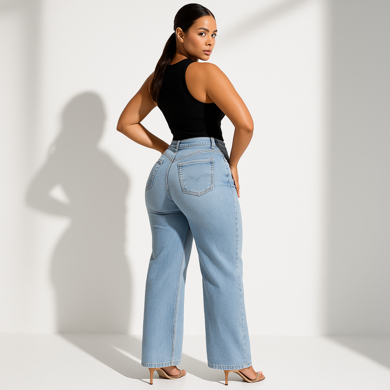 Claire® Mid-low Rise Stretch Jeans