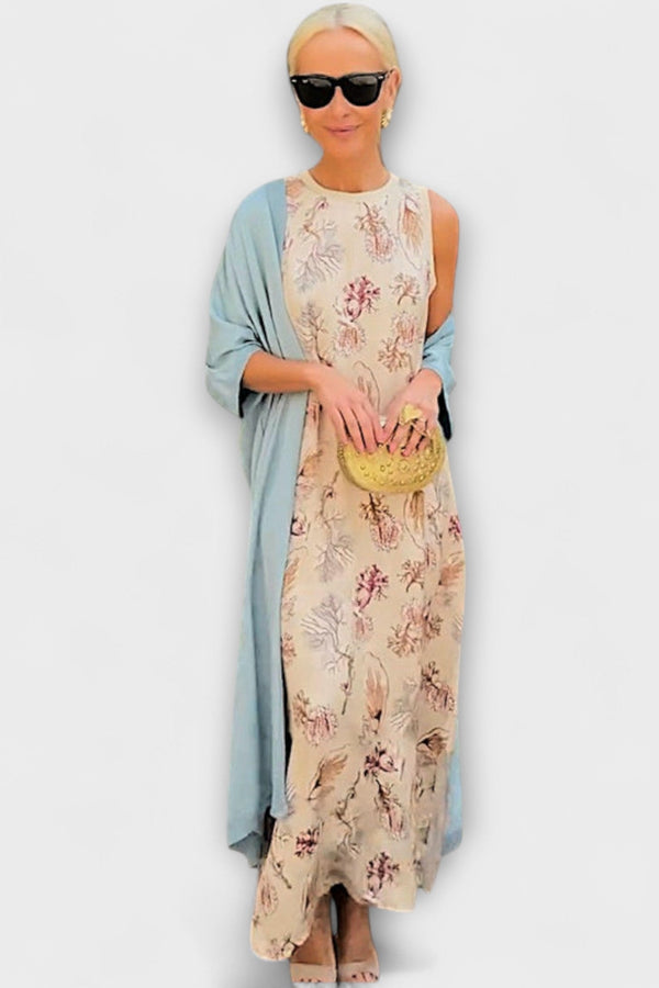 Elveria – Maxi Dress with Matching Cardigan