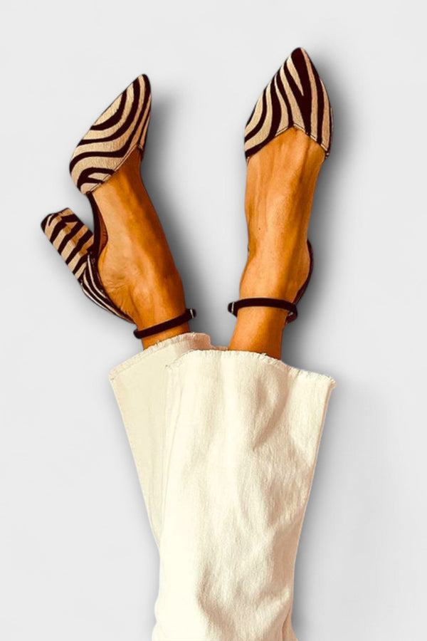 Zebrina – Statement Heels with Zebra Print