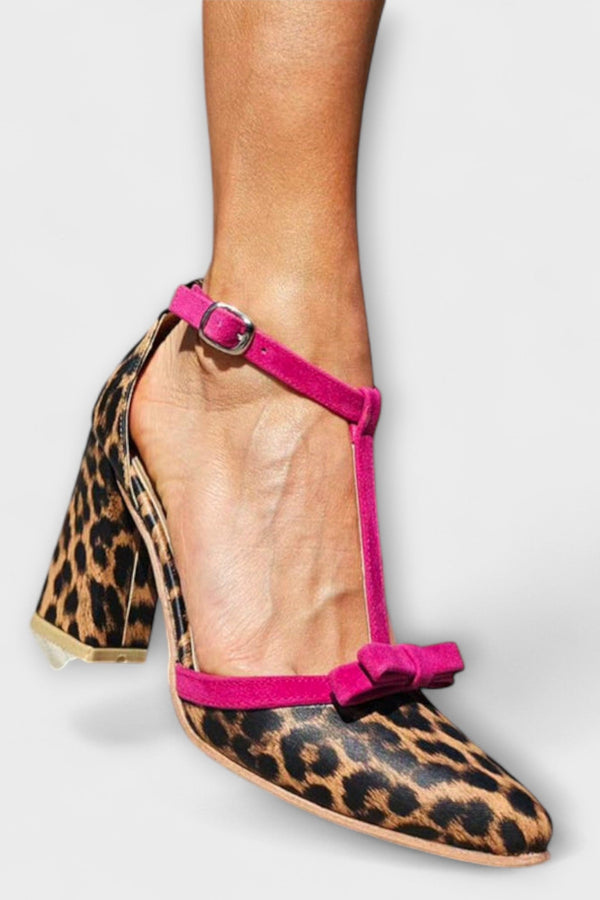 Leontina – Block Heel with Suede Accent