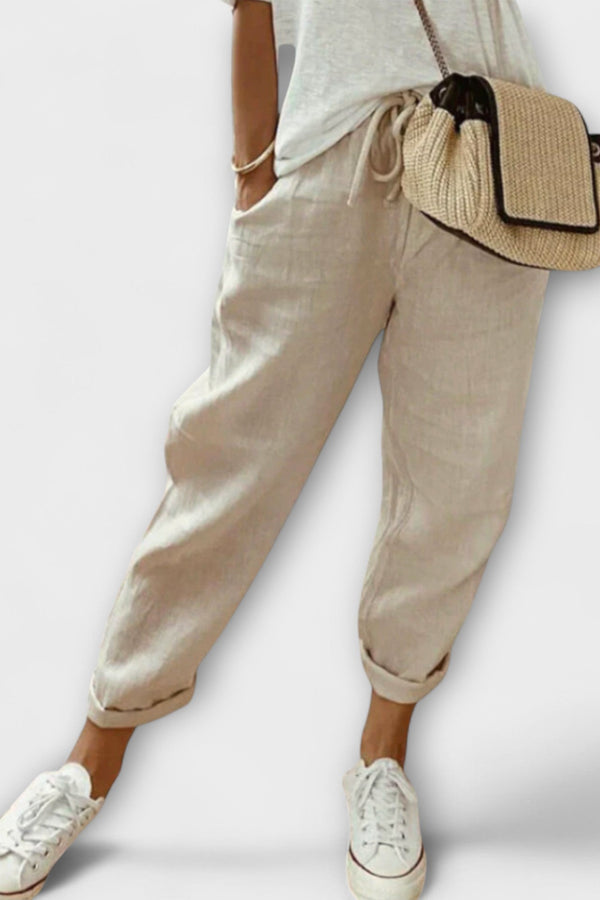Fashionable and Casual Linen Trousers