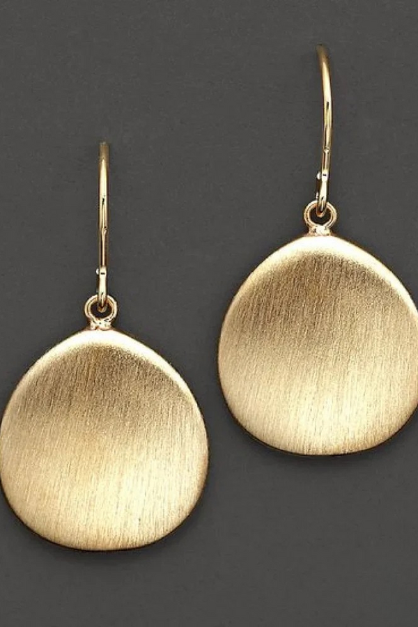 Retro Gold Record Earrings