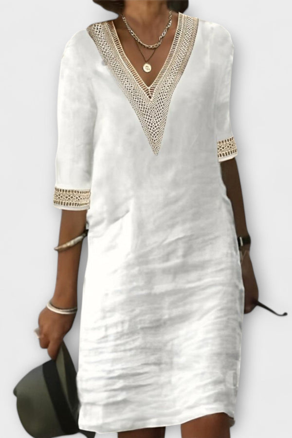 Cotton and Linen Women's Dress