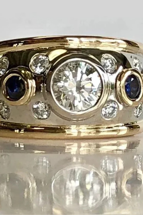 Retro Gold Plated Zirconia Ring