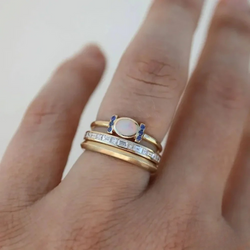 Set of Vintage Golden Eline Rings