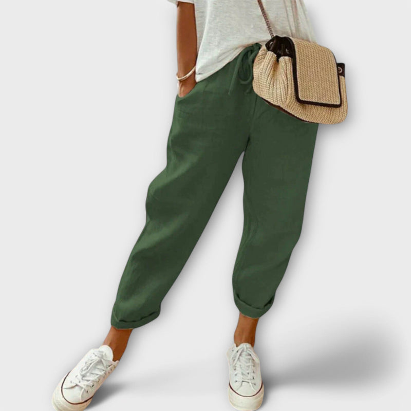 Fashionable and Casual Linen Trousers