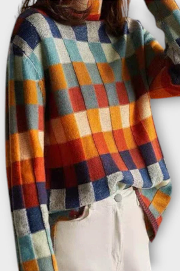 Patchwork Turtleneck