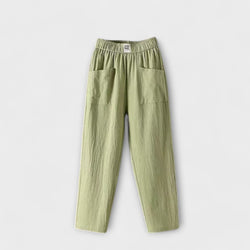 Cotton and linen trousers