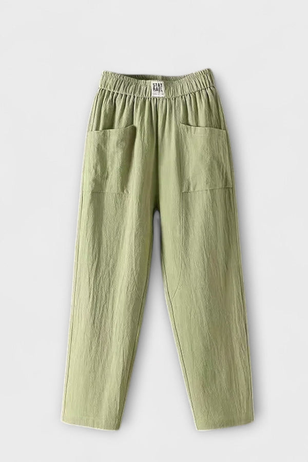 Cotton and linen trousers