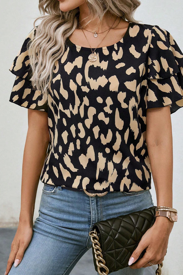 Casual Blouse with Round Neckline