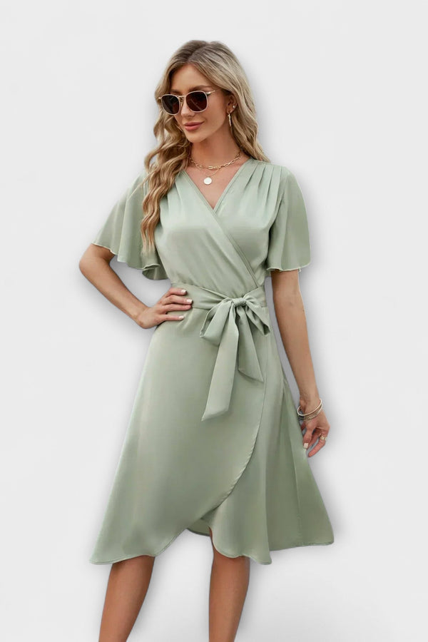 Delphine - Summer Dress with V-Neck for Women