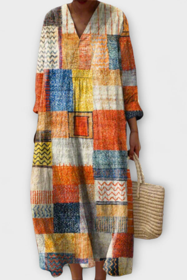 Vianna - Elegant Dress with Geometric Design