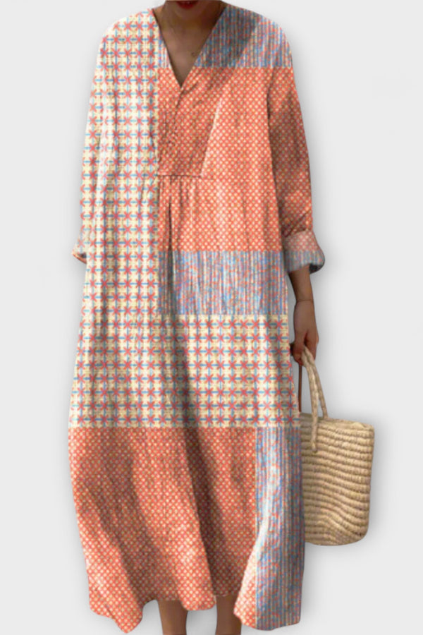 Bethany - Elegant Dress with Geometric Design