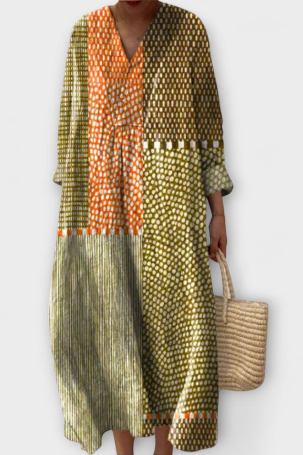 Gia - Elegant Dress with Geometric Design