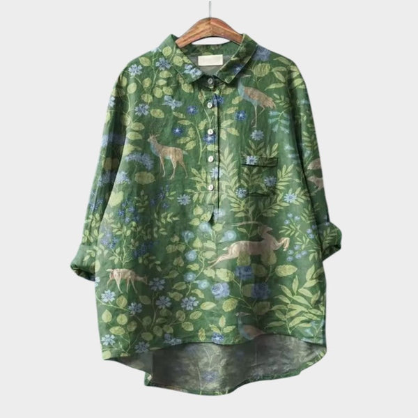 Mariska | Premium Blouse with Floral Patterns