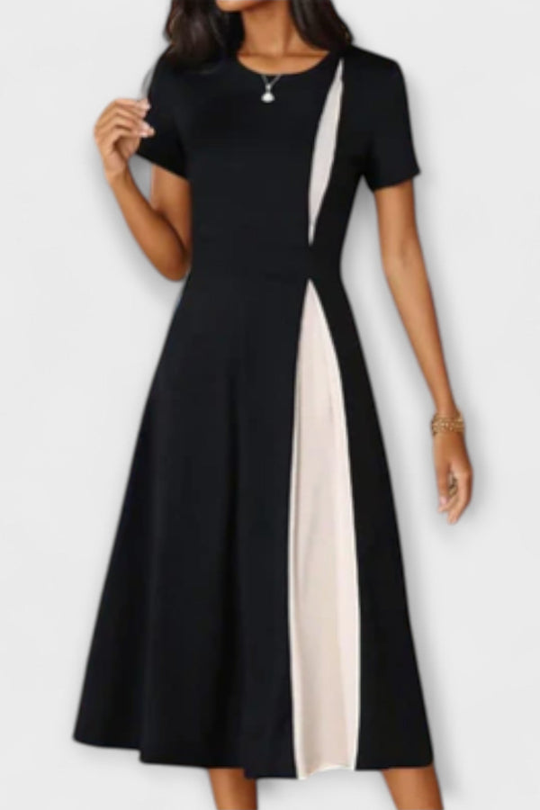 Black and White Midi Dress