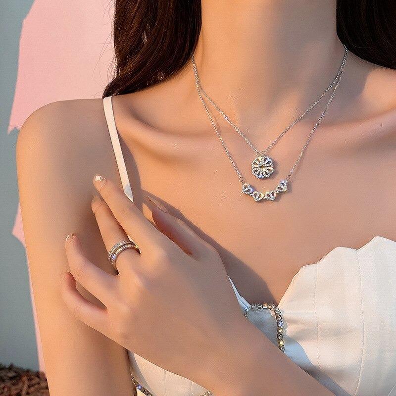 Four-leaf clover necklace