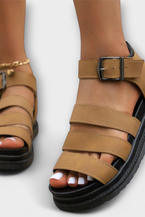 Renee – Sandals with Multiple Straps and Buckle