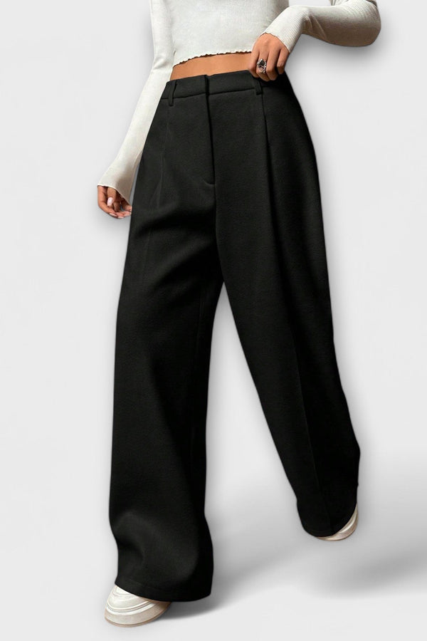 Wide Women's Trousers with High Waist