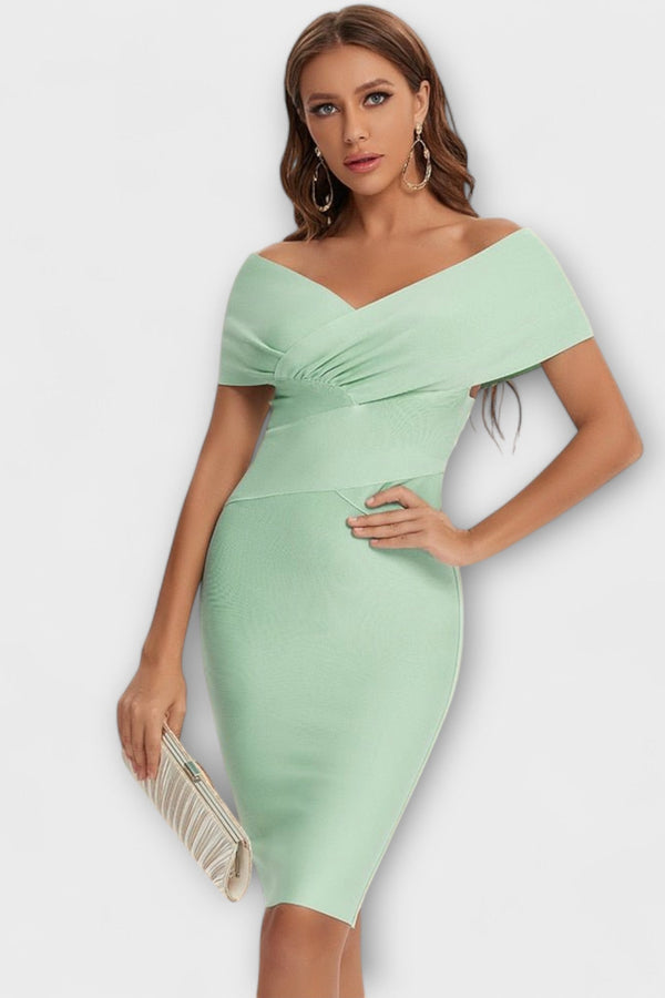 Elegant dress with V-neck