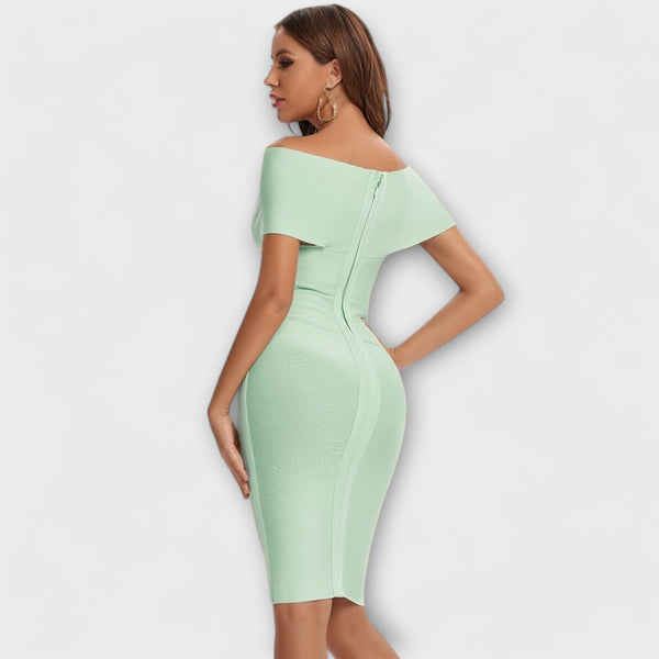 Elegant dress with V-neck