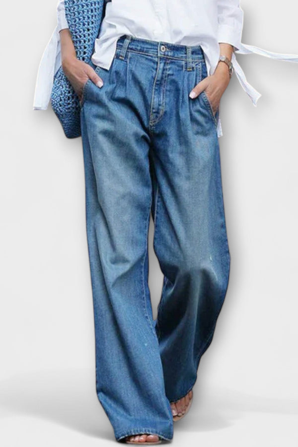 High-quality wide-leg jeans