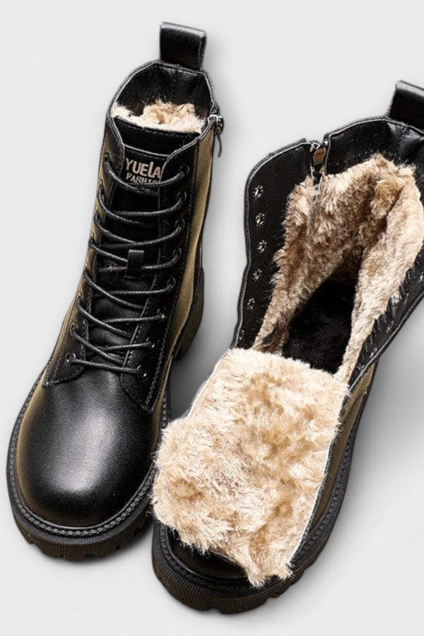 Polished Black Leather Boots