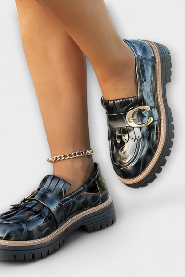 Nova – Round Toe with Abstract Print, Casual Slippers