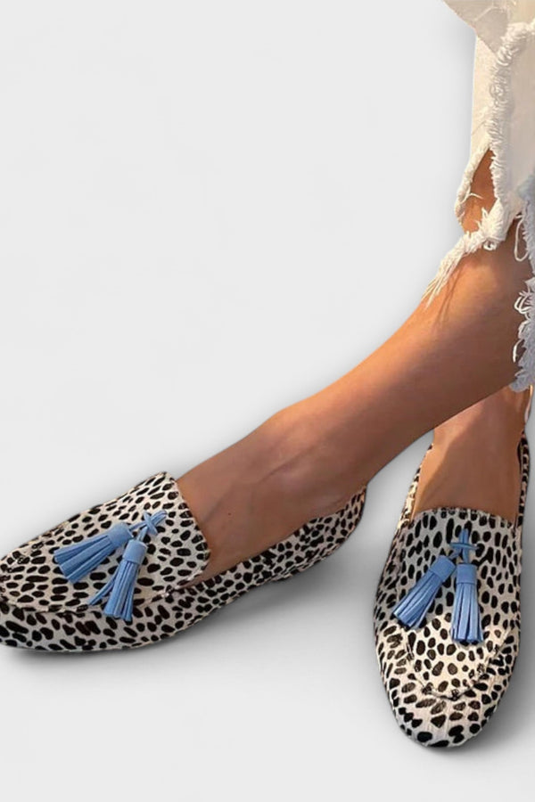 Romilly – Irregular Polka Dot Pattern and Fringe Detail