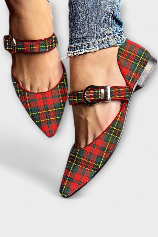 Embry – Red Lace-Up Loafers