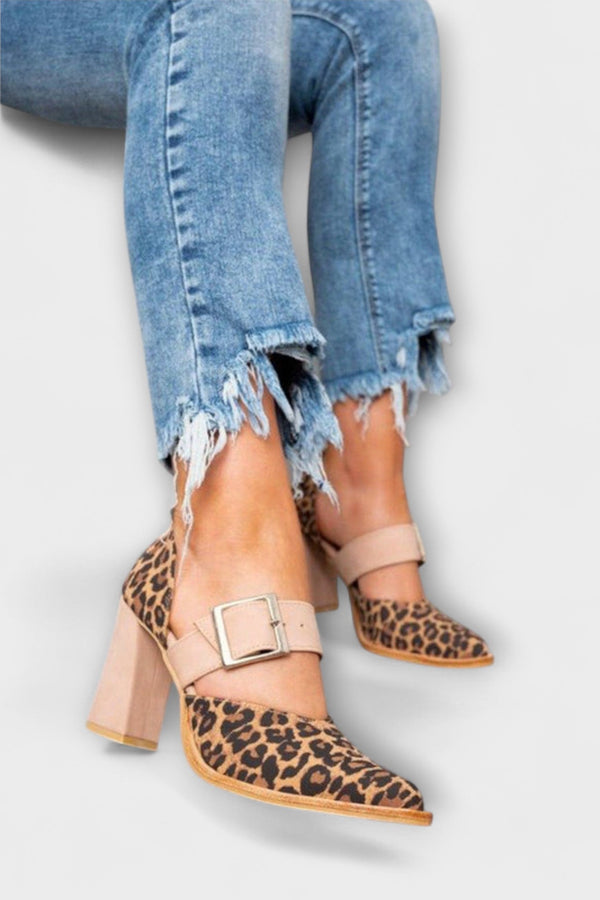 Avano - Leopard Print Heeled Sandals