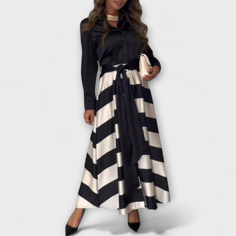 Hedda - Long Shirt Dress with Belt