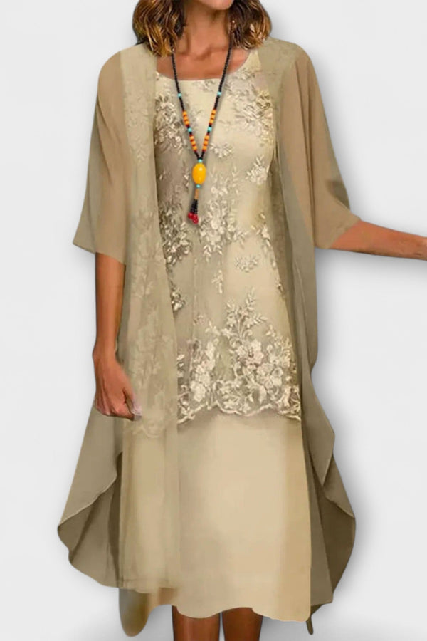 Danielle - Elegant Two-Piece Chiffon Dress