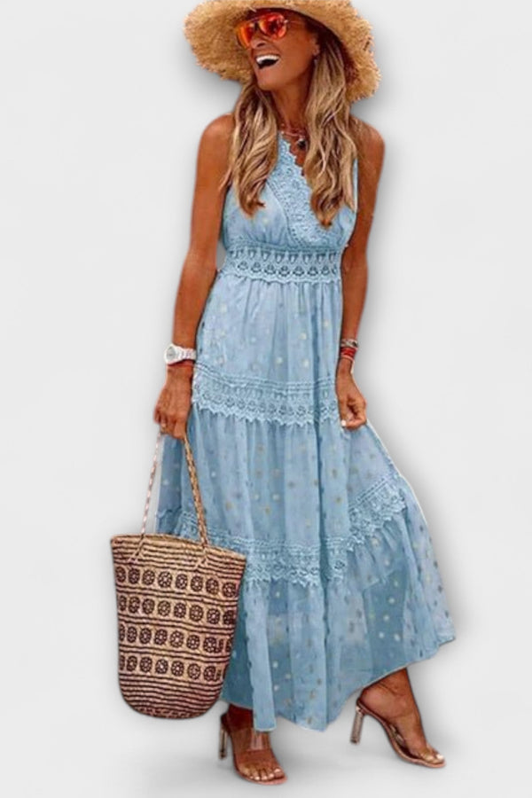 Maxi Dress with Boho Lace